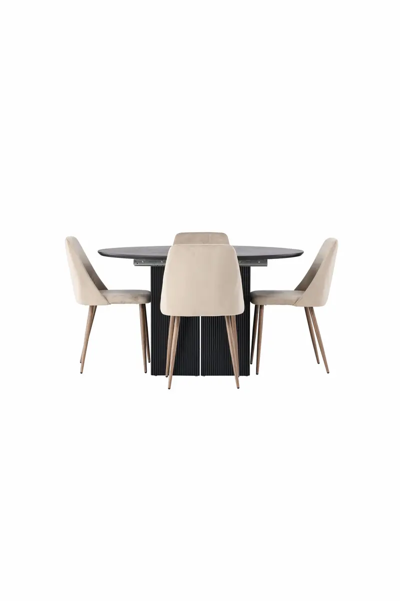 Dining Set Matilda Mit Den Stühlen Night Rundes Essgruppen Set