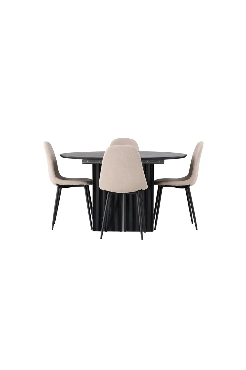 Dining Set Matilda Mit Den Stühlen Polar Rundes Essgruppen Set