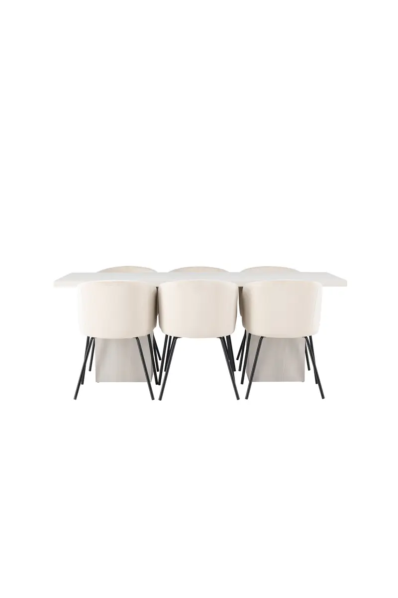 Dining Set Olga Mit Den Stühlen Berit Rechteckiges Essgruppen Set