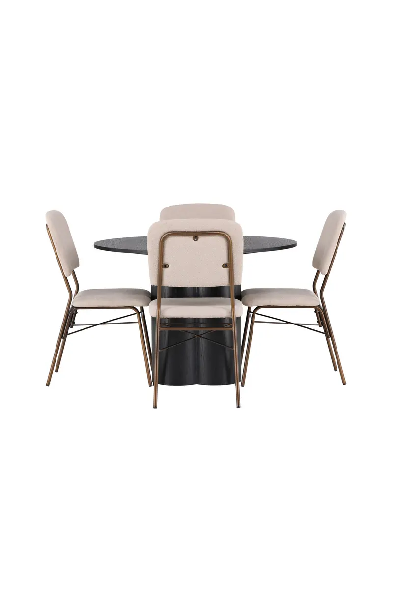 Dining Set Olivia Mit Den Stühlen Seda Rundes Essgruppen Set