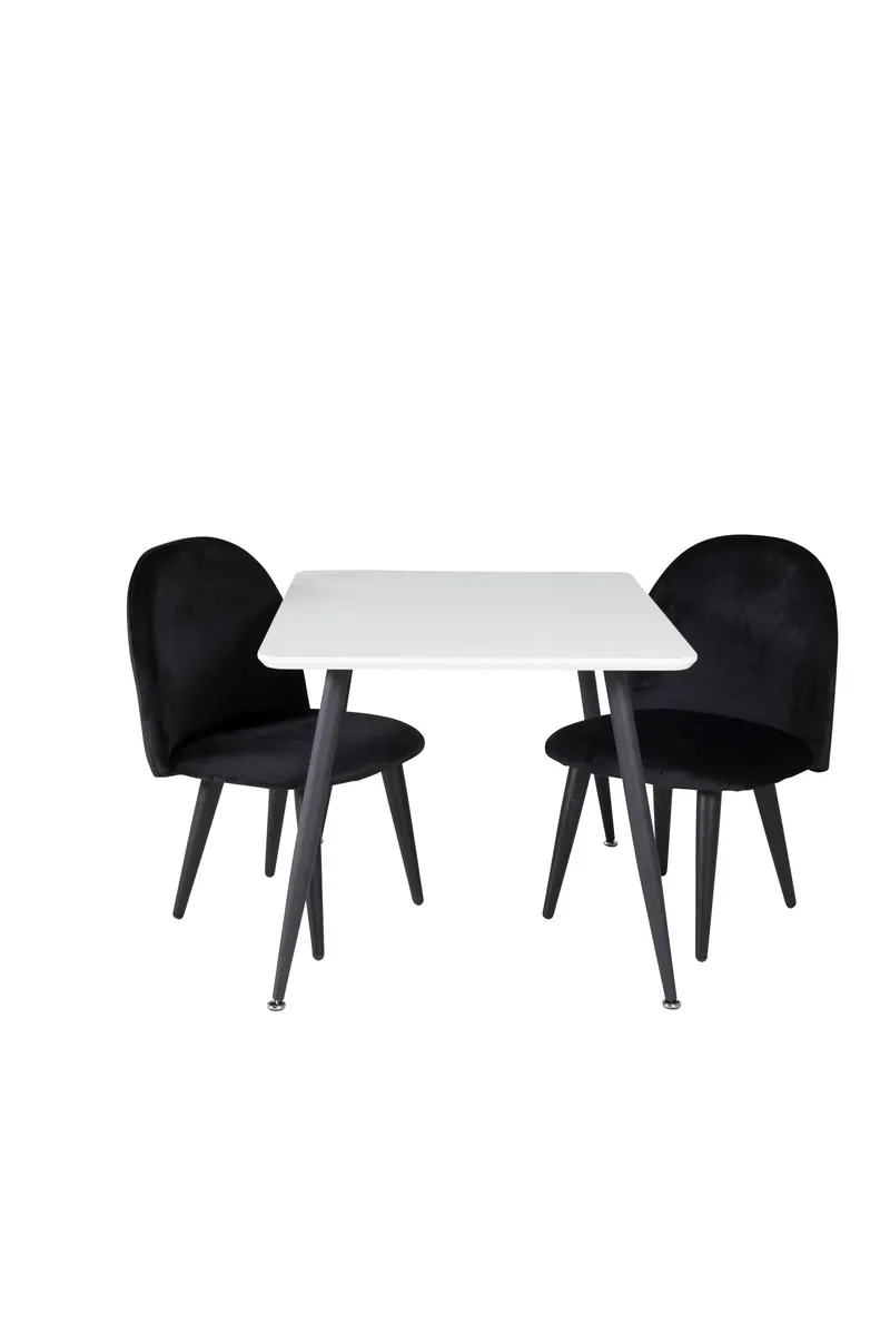 Dining Set Polar Mit Stühlen Samt Rechteckiges Essgruppen Set