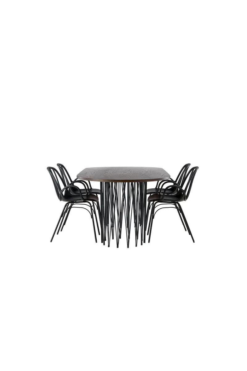 Dining Set Stone Mit Den Stühlen Dyrön Ovales Essgruppen Set