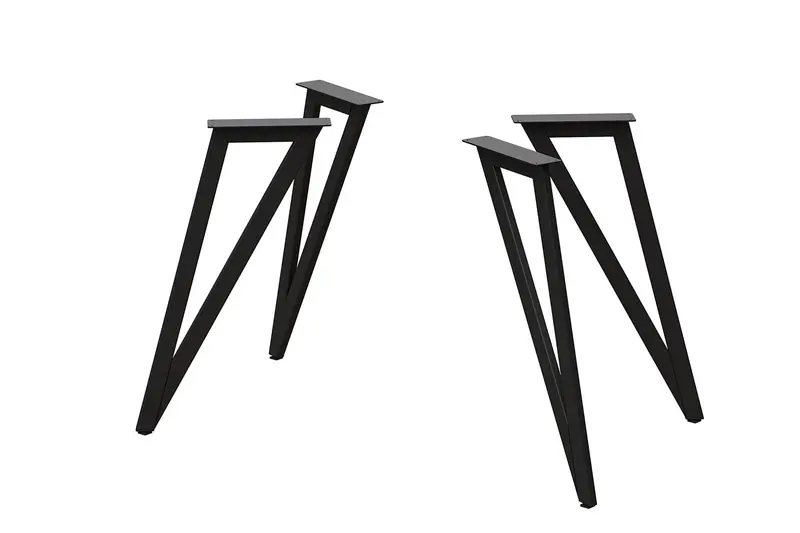 Dreieck Tischgestell Tischbeine Metall schwarz – Set aus 4 Füßen