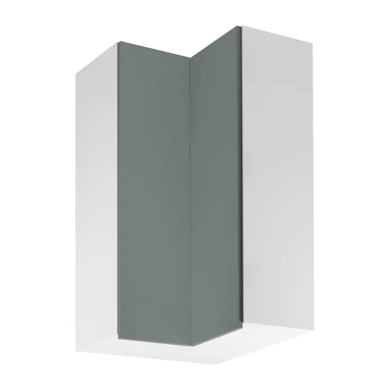 Eckhängeschrank – Livaro – G60N2 Grün Matt / Weiß