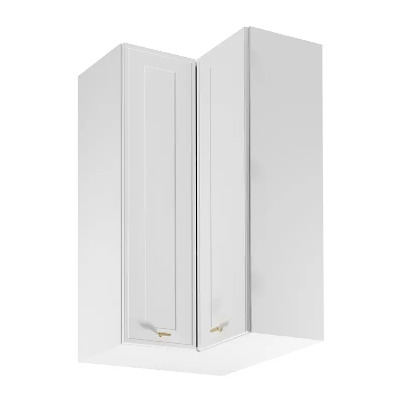 Eckhängeschrank – Livaro – G60N2 Weiß / Weiß Rahmen