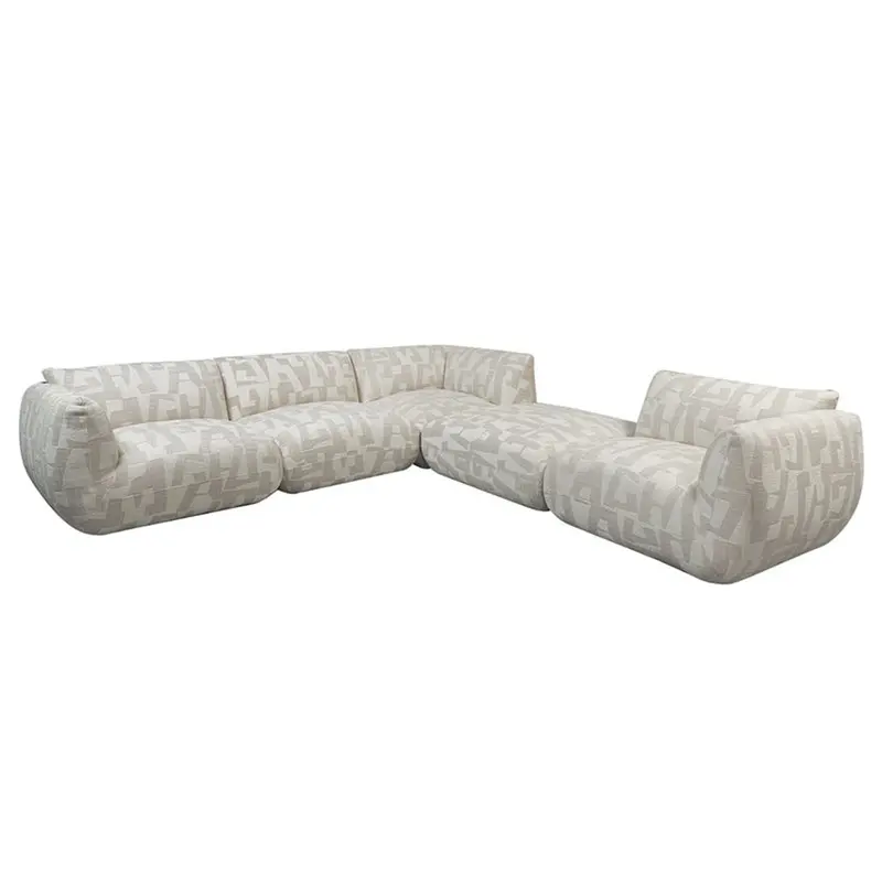 Ecksofa Amsterdam 5-Teilig - Cremeweiß