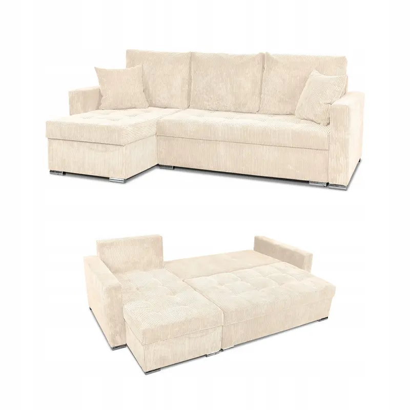 Ecksofa Bonito beige Schlaffunktion Ausführung ANAFI 22