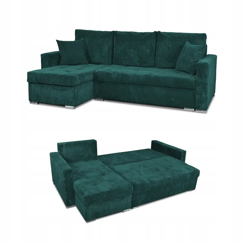 Ecksofa Bonito grau Schlaffunktion Ausführung ANAFI 9