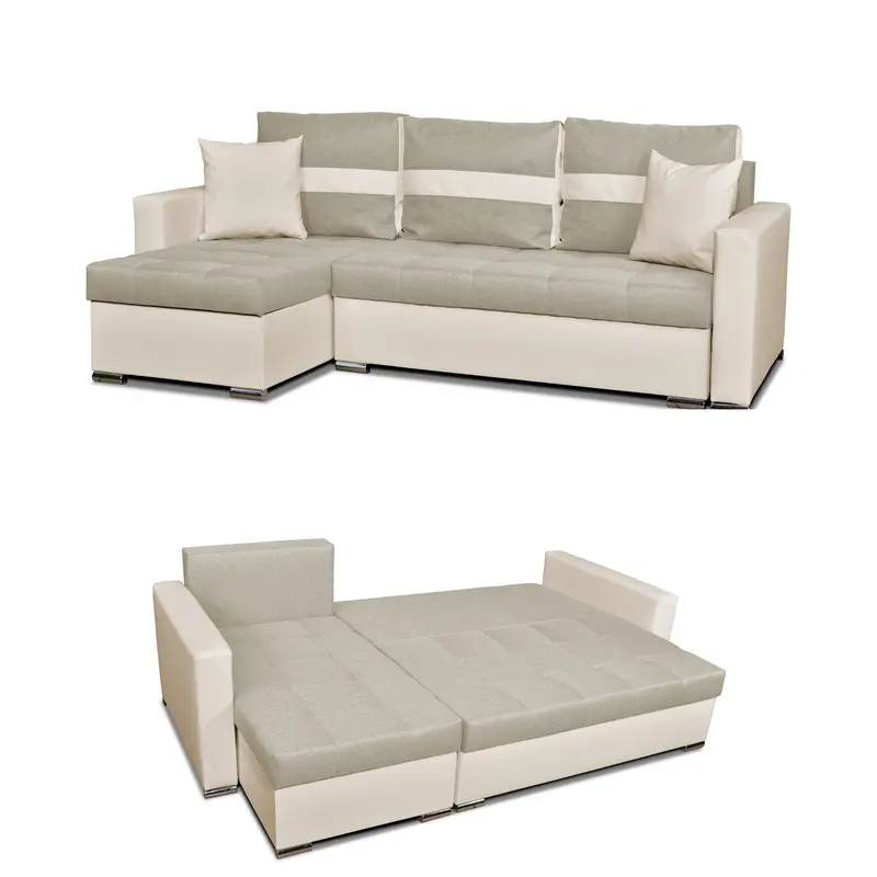 Ecksofa Figo beige Schlaffunktion