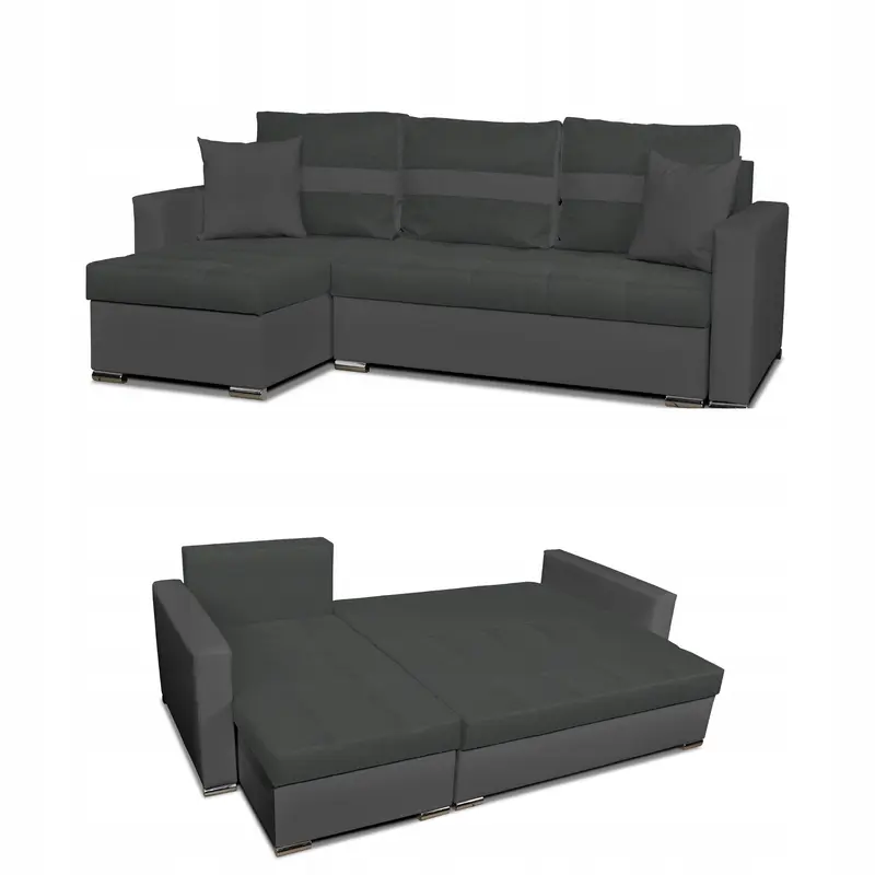 Ecksofa Figo grau Schlaffunktion Ausführung TW 1071/ C 1119 szaro