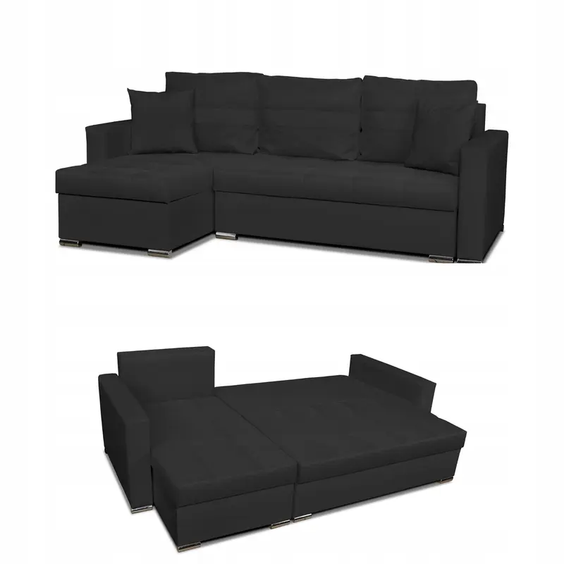 Ecksofa Figo schwarz Schlaffunktion Ausführung TW 1072/ C 1114 czarno