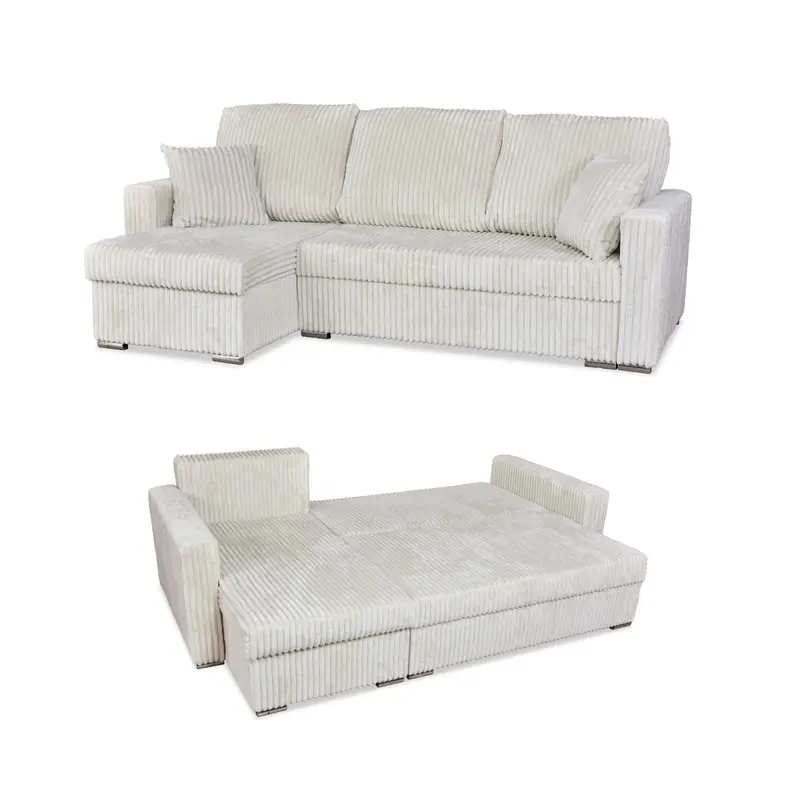 Ecksofa Rene beige Schlaffunktion Ausführung Rene