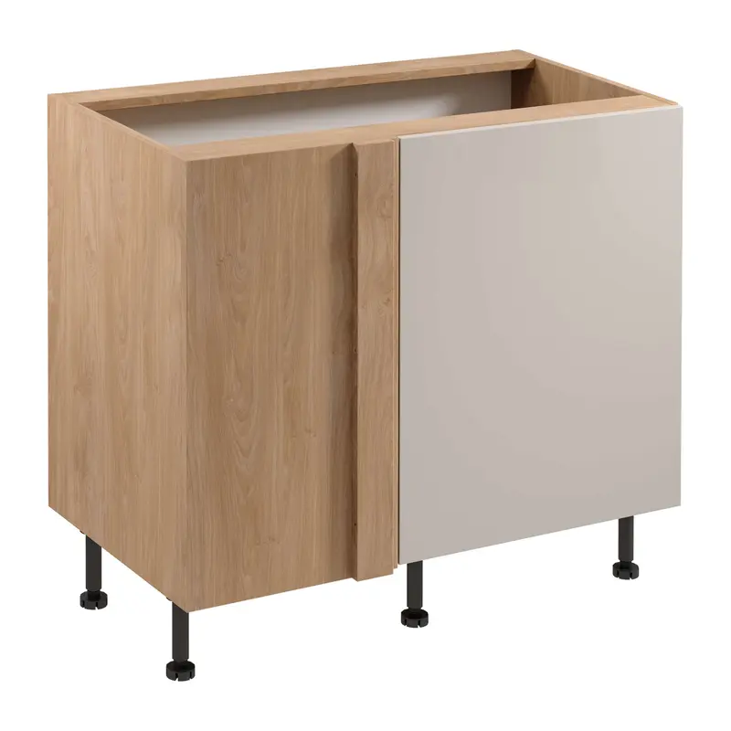 Eckunterschrank – Livaro – D100N P/L Beige / Sonoma Eiche
