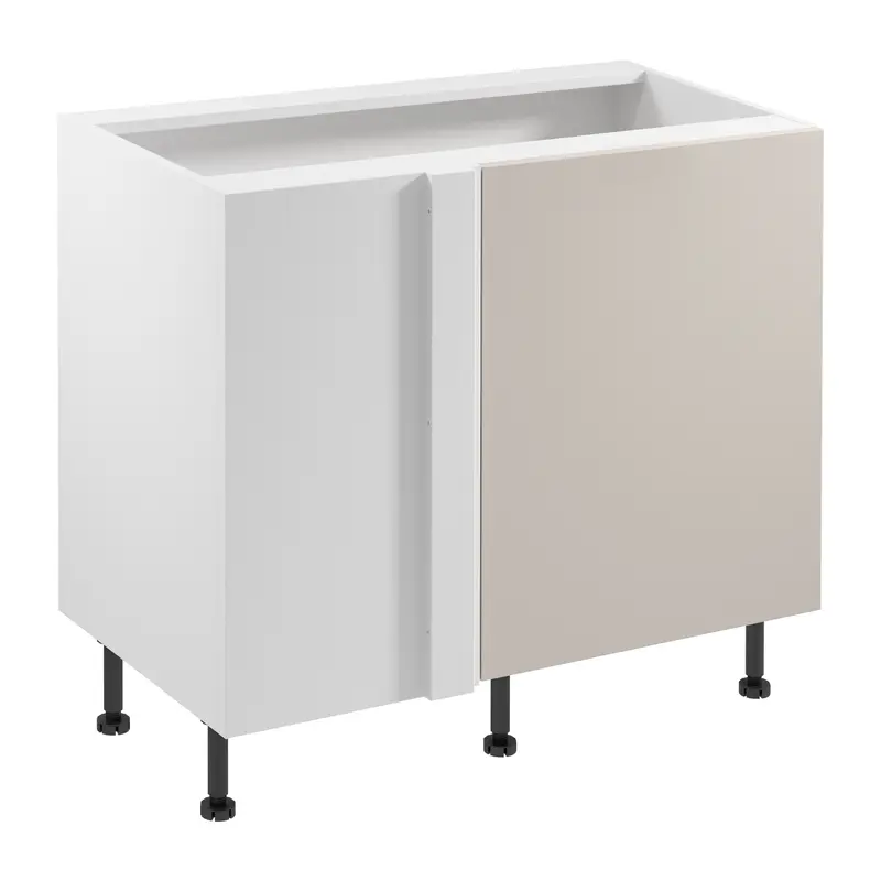 Eckunterschrank – Livaro – D100N P/L Beige / Weiß