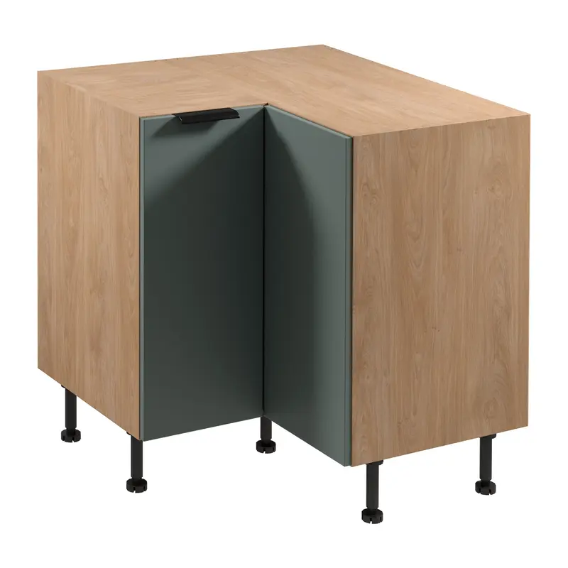 Eckunterschrank – Livaro – D90N Grün / Sonoma Eiche