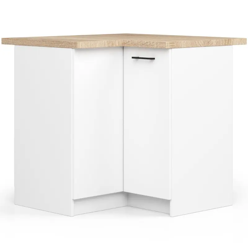 Eckunterschrank – OLIWIA – S90/90, zeitlose Eleganz, mit Arbeitsplatte