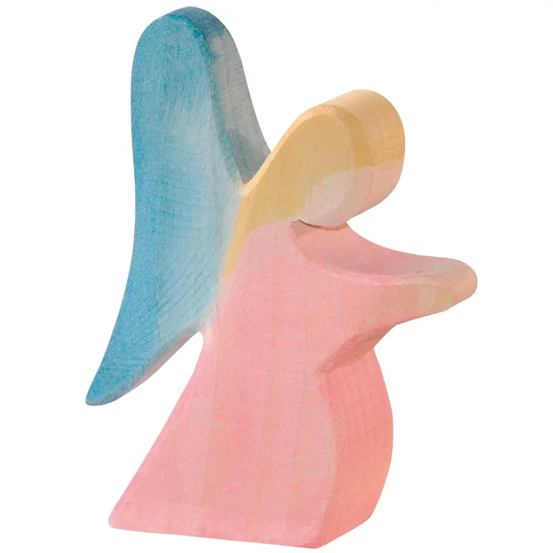 Engel rot, kniend (Krippenfigur)