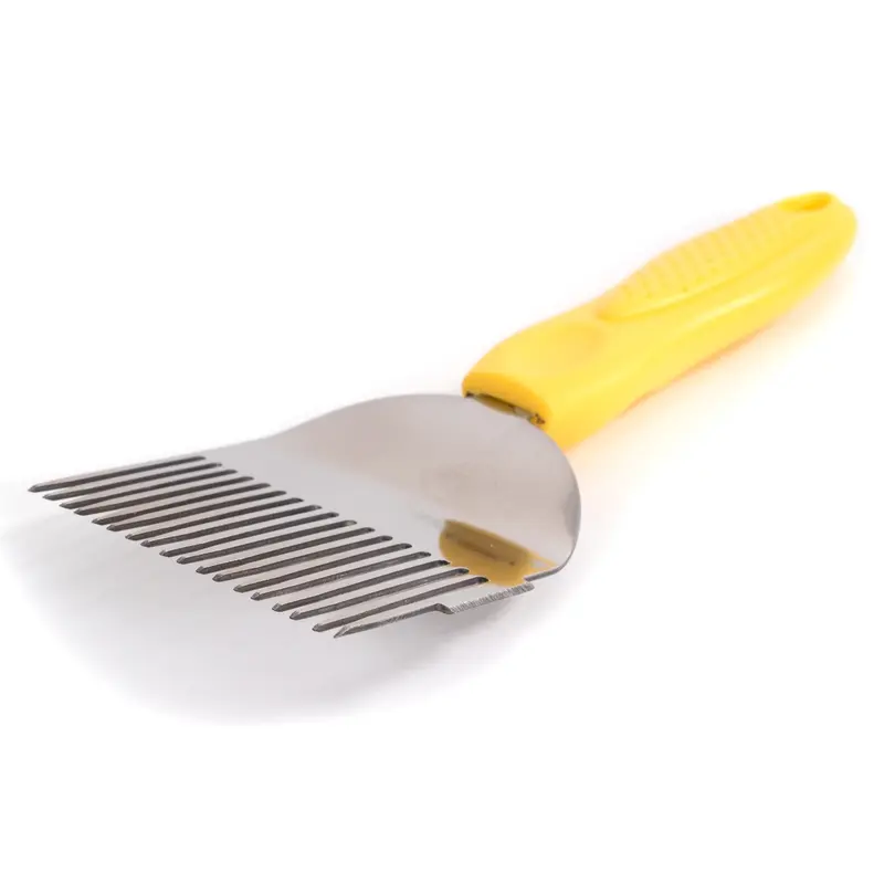Entdeckelungsgabel BEEComb | 20 cm, gerade Nadeln, seitliches Messer