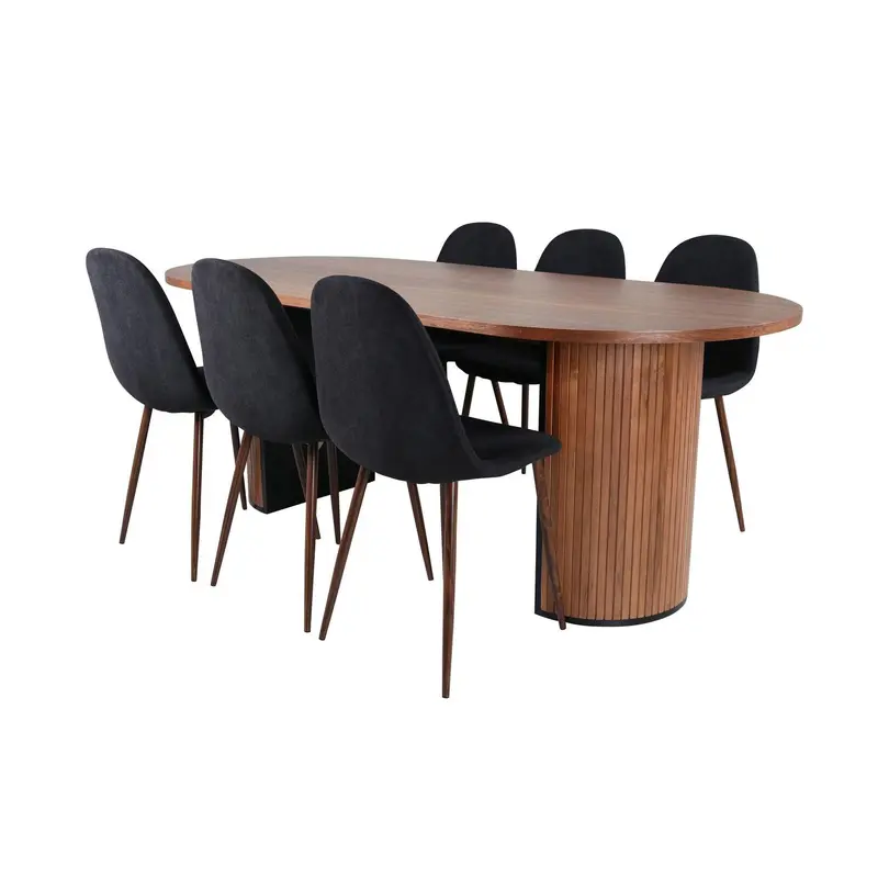 Essgruppe Esstisch Bianca 200*90cm mit Stühlen Polar