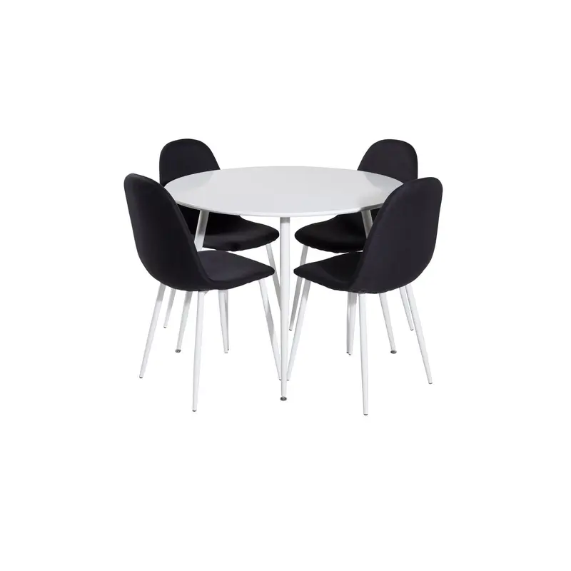 Essgruppe Esstisch Plaza Ø100cm mit Stühlen Polar