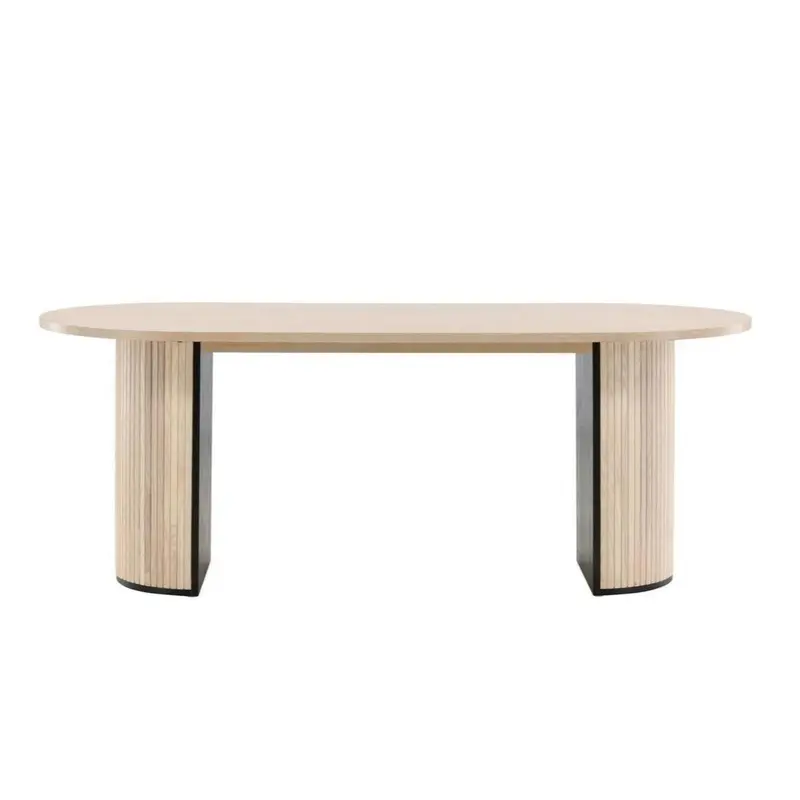 Esstisch Bianca Oval 200*90cm - Cremeweiß