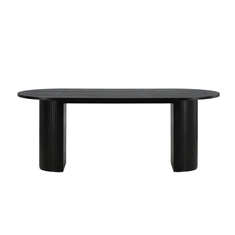 Esstisch Bianca Oval 200*90cm - Schwarz