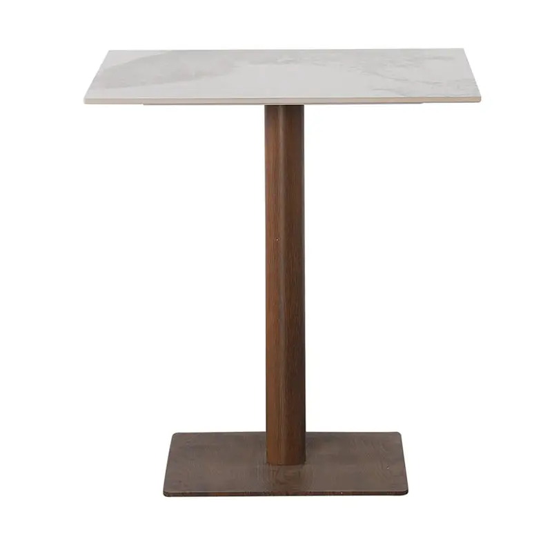 Esstisch Bistro aus Keramik 70x70cm - Weiß