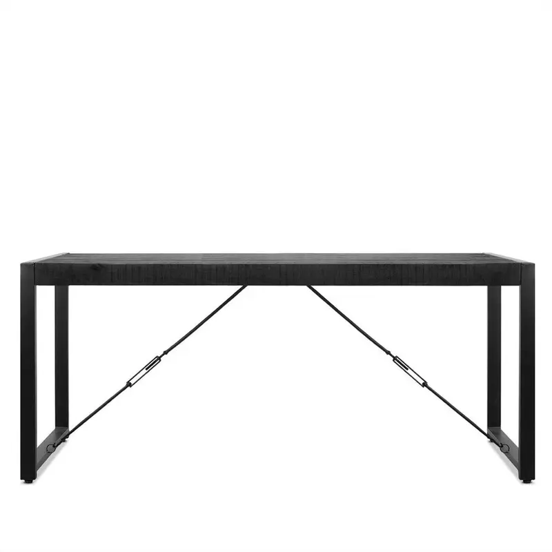Esstisch Britt aus Mangoholz 200cm - Schwarz