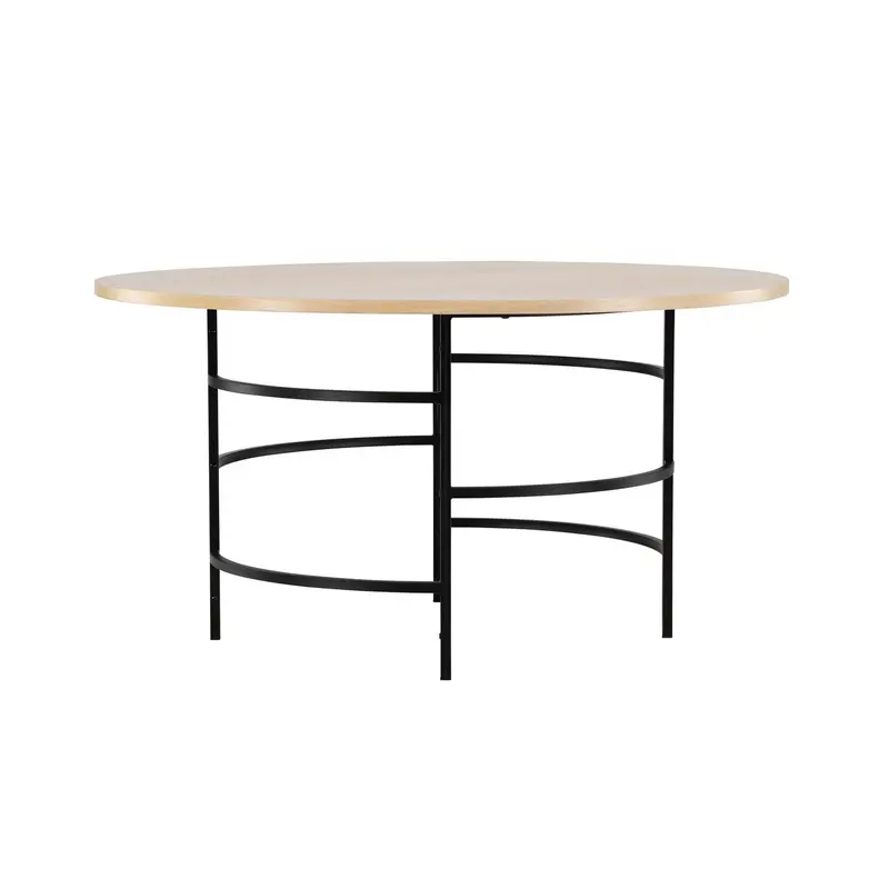 Esstisch Copenhagen Ø140cm - Cremeweiß/Schwarz