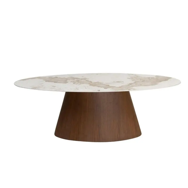 Esstisch Ellipse Oval 220*110cm aus Keramik - Marmor