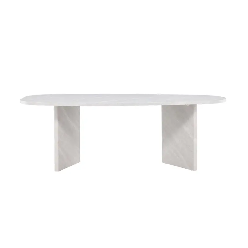 Esstisch Grönvik Oval 220*100cm - Betonoptik & Weiß