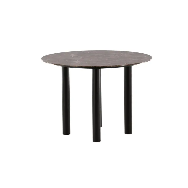 Esstisch Havsten Tischplatte in Marmoroptik Ø106cm - Schwarz/Braun
