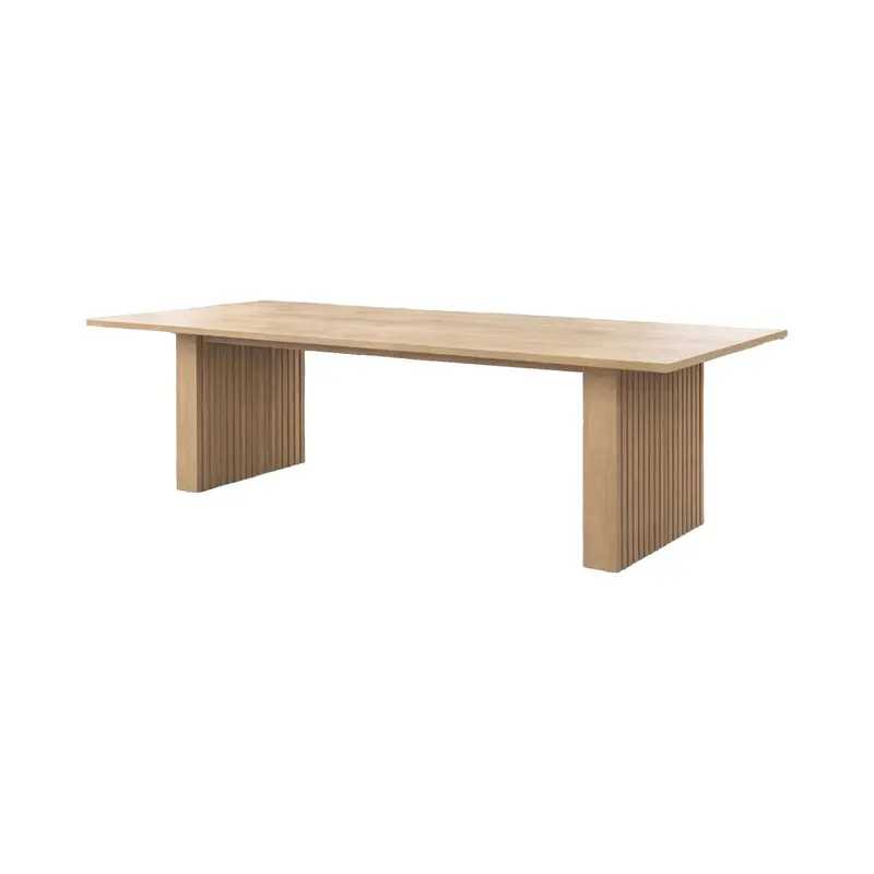 Esstisch Humle ausziehbar 200-300cm aus Gummibaumholz - Hellbraun