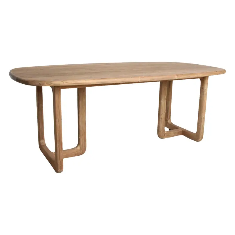 Esstisch Invierno Oval aus Teakholz 240cm - Hellbraun
