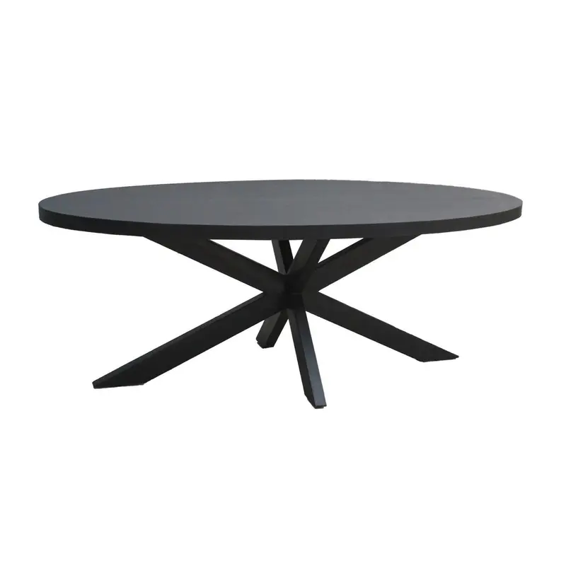 Esstisch Kala Oval aus Mangoholz 240*100cm - Schwarz