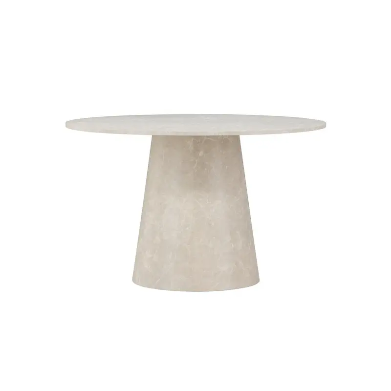 Esstisch Lanzo Ø120cm in Marmoroptik - Beige