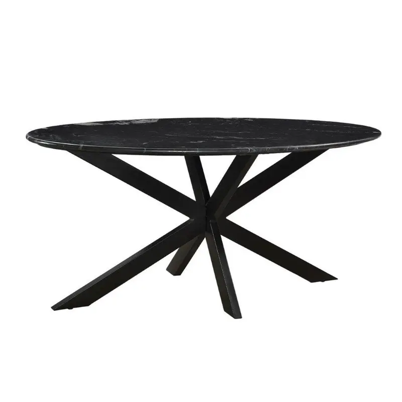 Esstisch Marmor Oval 180cm - Schwarz