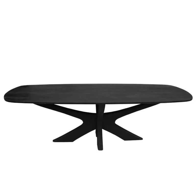 Esstisch Montreaux 220cm aus Massivholz mit Ypsilon-Fuß - Schwarz