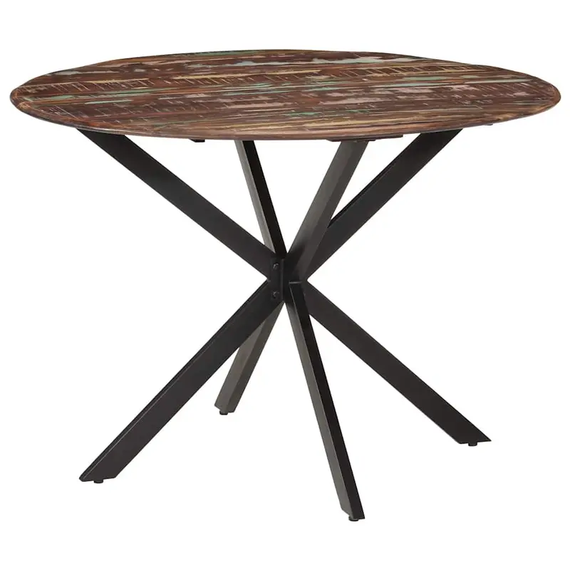 Esstisch Ø110x78 cm Altholz Massiv und Stahl