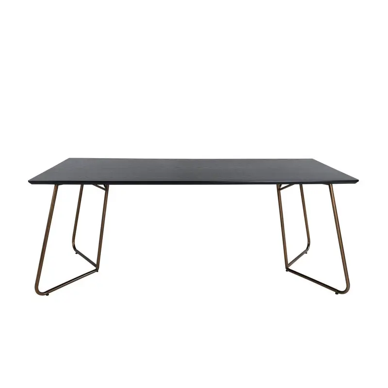 Esstisch Petra 190*90cm - Schwarz / Kupfer