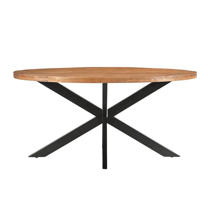 Esstisch Rocky Oval aus Mangoholz 180cm - Braun