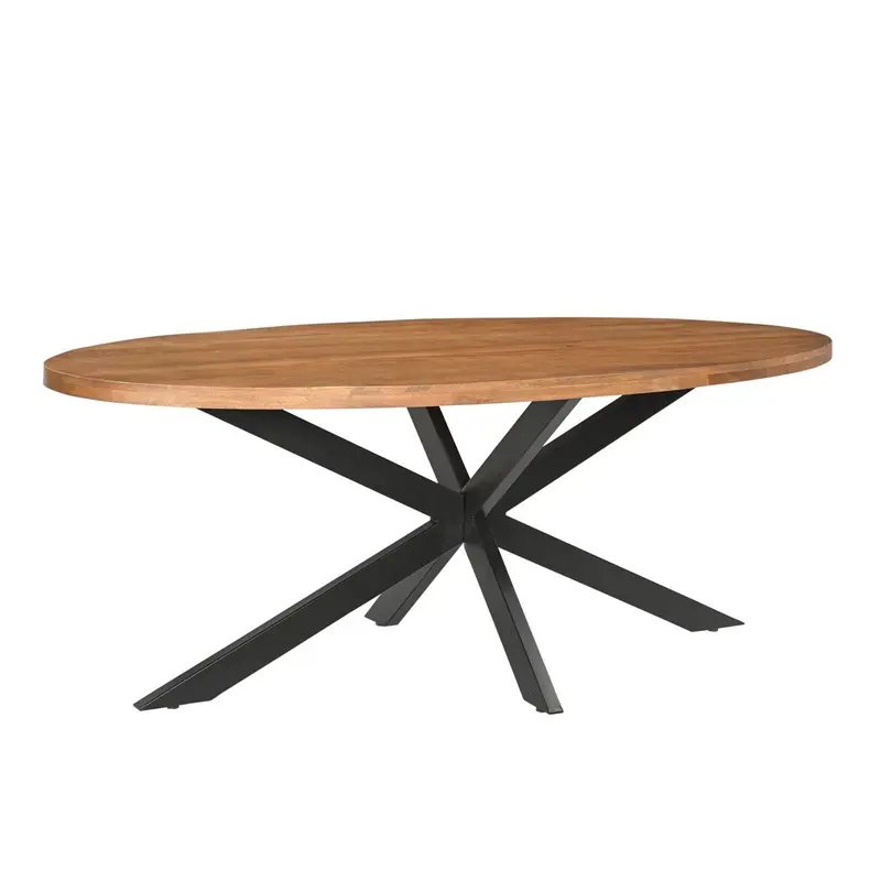 Esstisch Rocky Oval aus Mangoholz 240cm - Braun