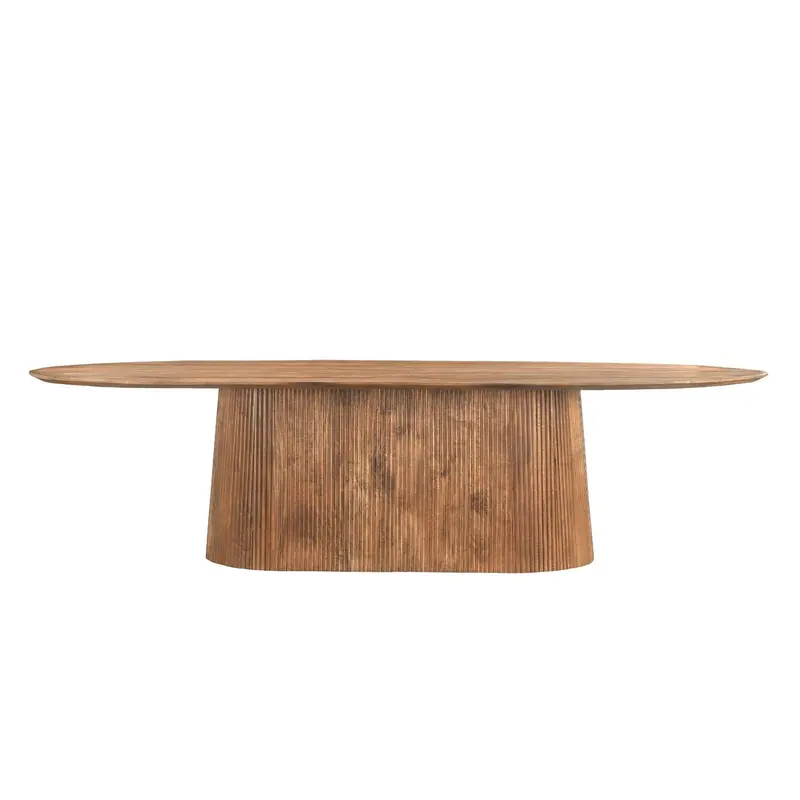 Esstisch Salvator aus Mangoholz Oval 300cm - Hellbraun