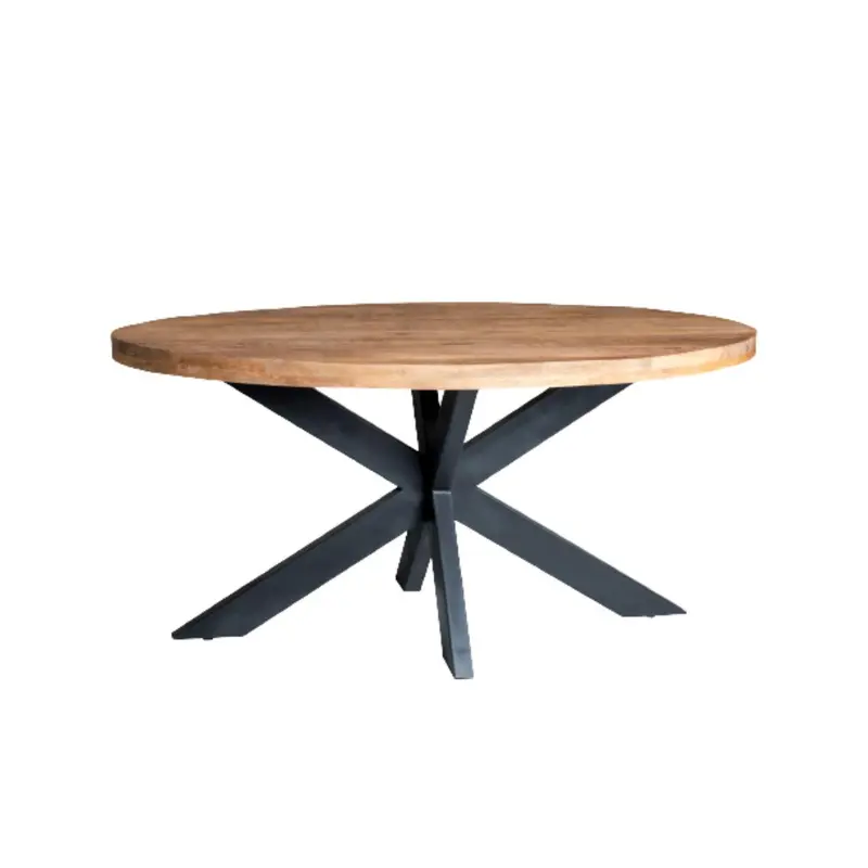 Esstisch Sturdy Oval 160cm aus Mangoholz - Hellbraun