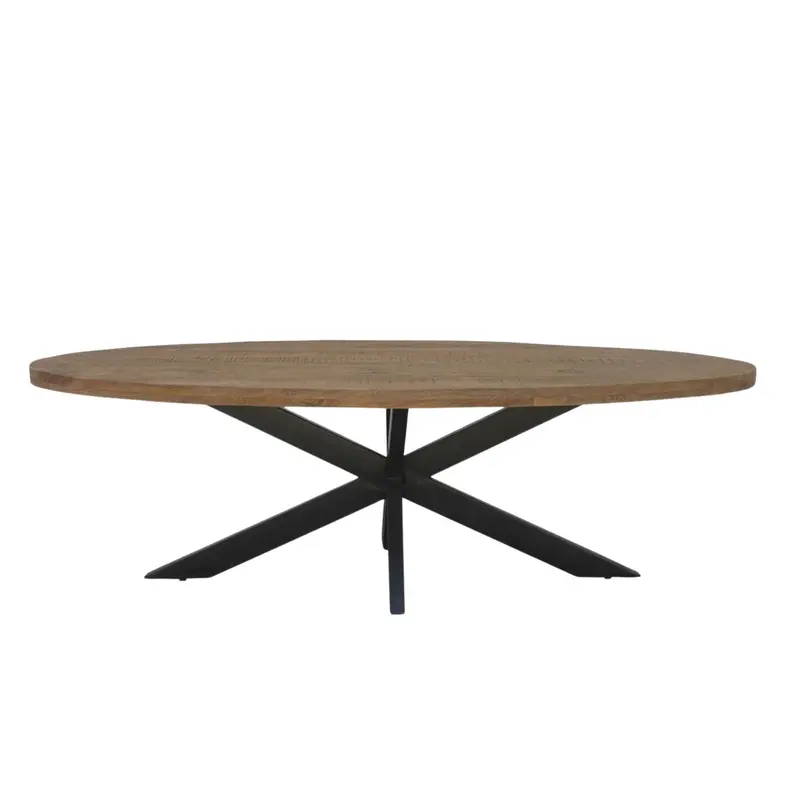 Esstisch Sturdy Oval 180cm aus Mangoholz - Hellbraun