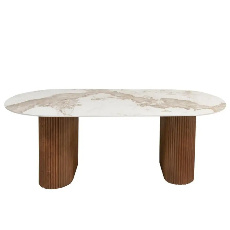 Esstisch Urban Chique 200*100cm aus Keramik - Marmor