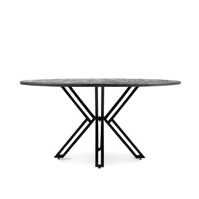 Esstisch Yana aus Mangoholz Ø150cm - Schwarz