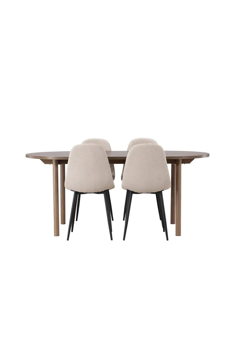Esszimmer Set Andy Mit Den Stühlen Polar Ovales Essgruppen Set