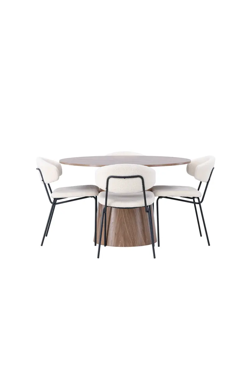 Esszimmer Set Lanzo Mit Den Stühlen Chico Rundes Essgruppen Set