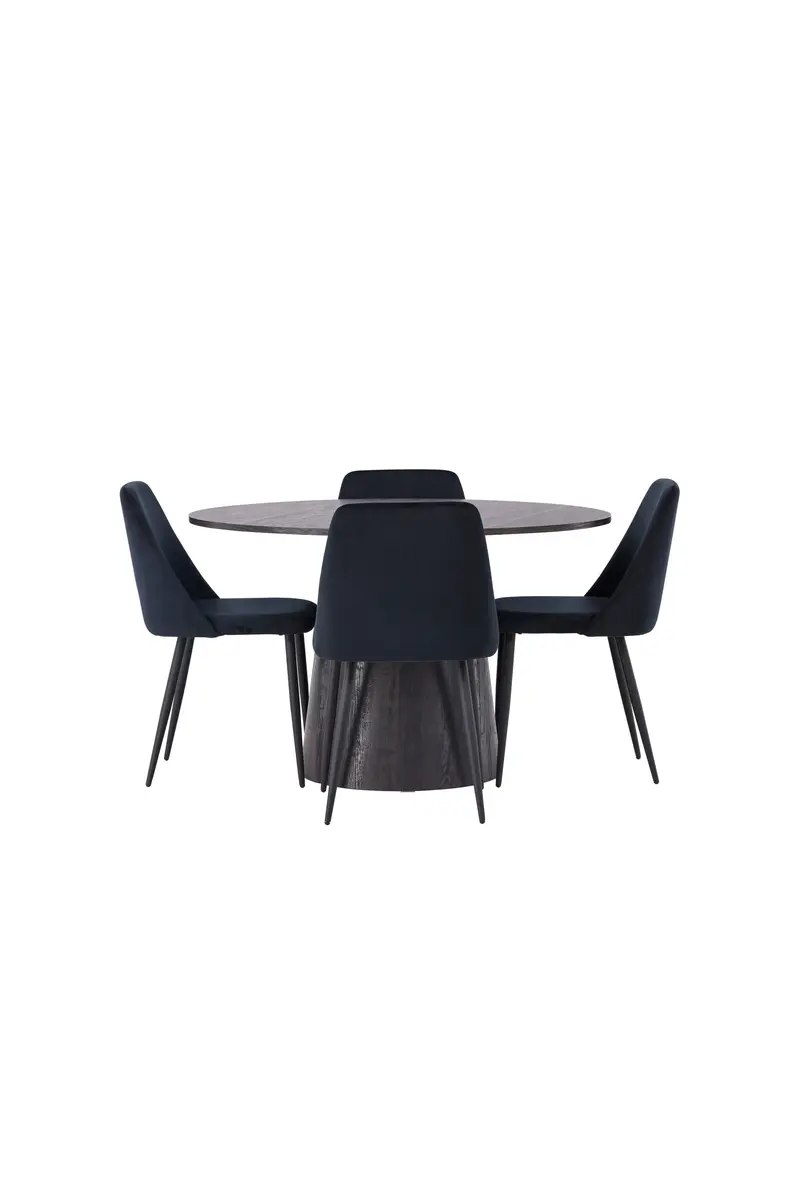 Esszimmer Set Lanzo Mit Den Stühlen Night Rundes Essgruppen Set